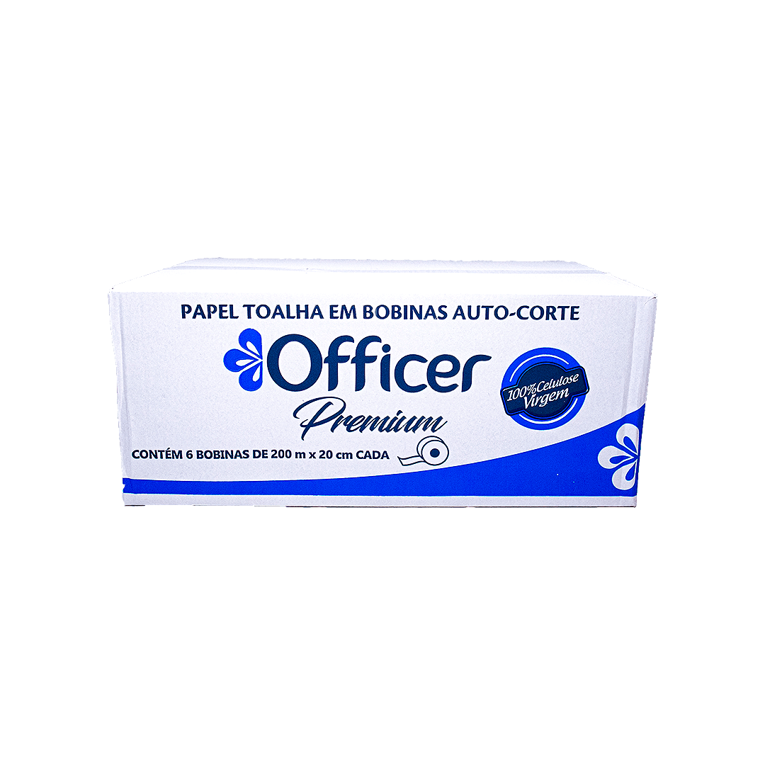 Papel Toalha Bobina Officer Premium Plus Auto-Corte