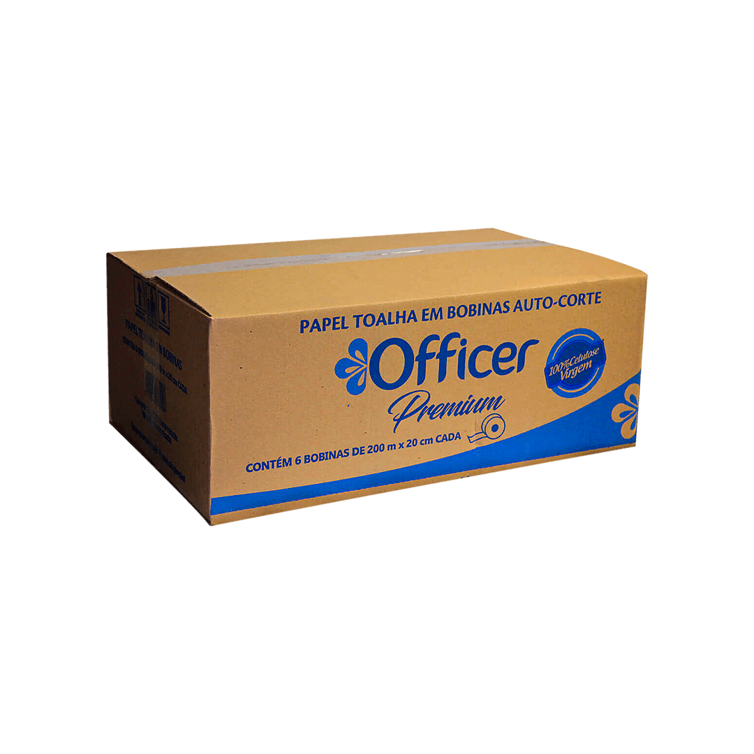 Papel Toalha Em Bobinas Officer Premium Auto Corte 200m