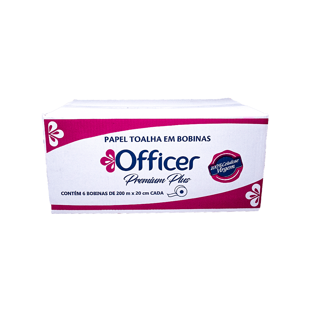 Papel Toalha Em Bobinas Officer Premium Plus 200m